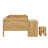 Wooden Twin Size Daybed With Storage Shelves And Lockers, Multi-Functional Bed With Study Desk And Matching Stool-107727056