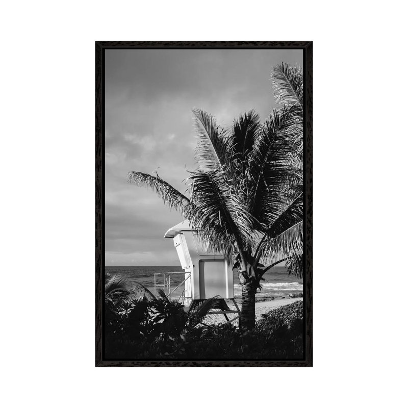 Hawaii Lifeguard Post II by Bethany Young - Print on Canvas, 152.4cm H x 101.6cm W x 3.81cm D, Black Framed