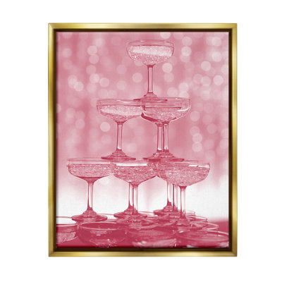 «Pink Stacked Glasses Floater Frame» par Lil 'Rue sur