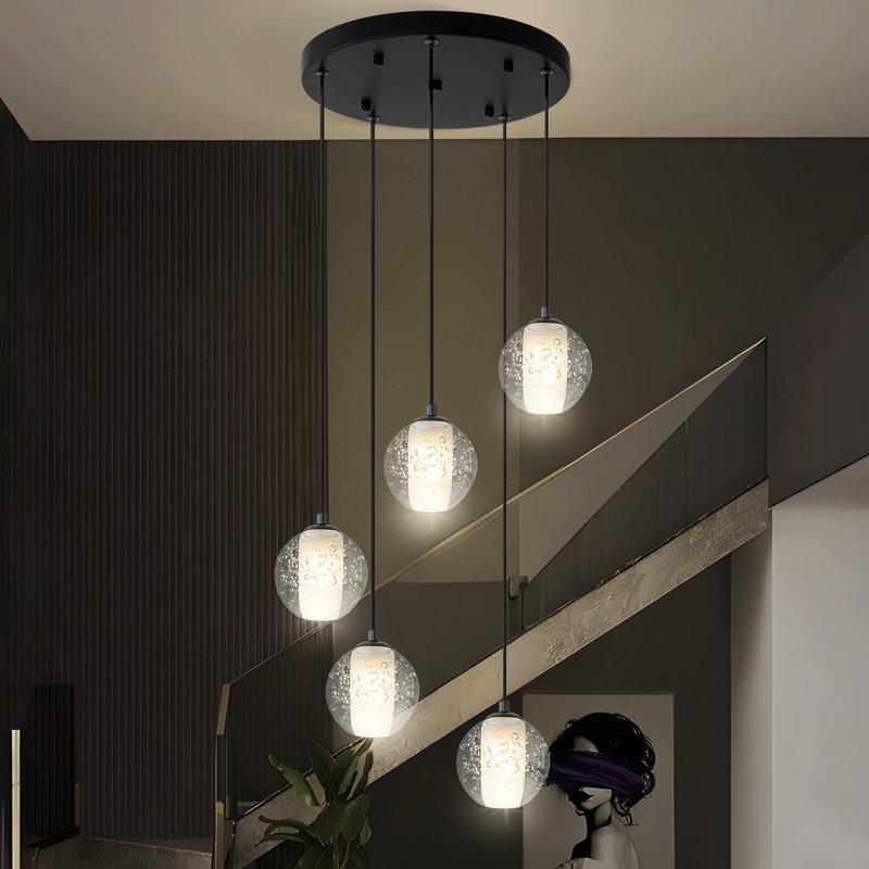 Luminaire suspendu en grappe à 5 lumières Hurleigh