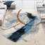 Handmade Silk and Wool Abstract Area Rug-710491025