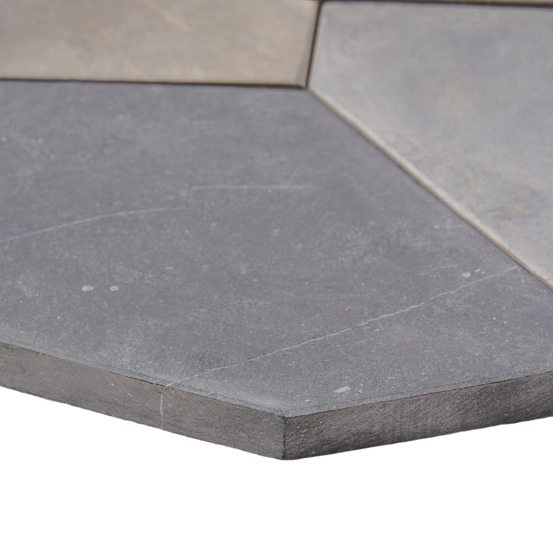 Picturesque Landscape 11.81 in. W x 19.68 in. Natural Stone Mosaic Tile, Gray