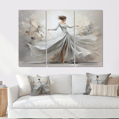 Contemporary Contemporary, ballet, danse, symphonie III, ensemble d'art mural sur toile