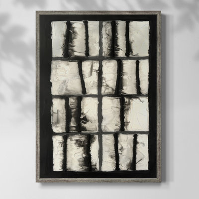 Reproduction encadrée linéaire d'entropie II - bois massif