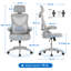High Back Mesh Swivel Ergonomic Task Office Chair with Flip-Up Arms-925496783