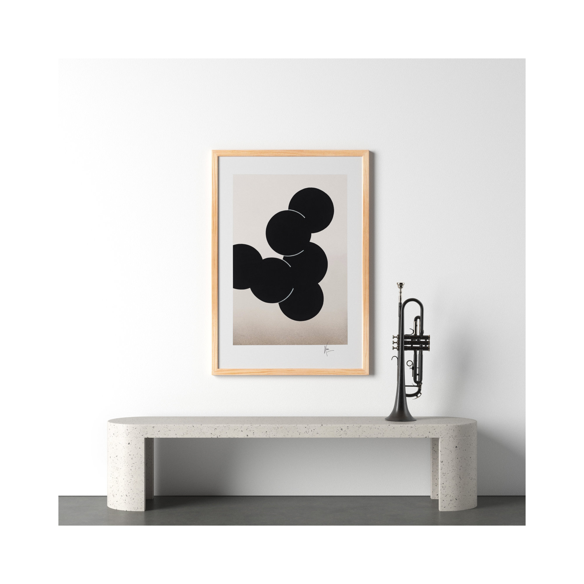 Orbit by Lee Lessem, Brown, 50" H x 35" W x 1.25" D