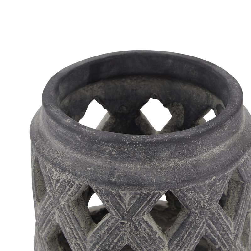 Andrian Ceramic Candle Accessories, 15cm H x 15cm W x 15cm D, Grey