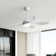 42” Modern Matte White Indoor/Outdoor LED Ceiling Fan Light With  Remote Control, 3-Light Colour Dimmable