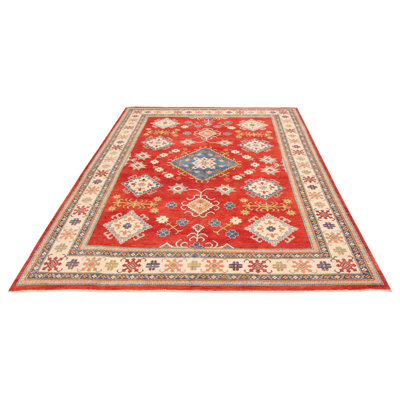 One-of-a-Kind Rectangle 10'6" X 13'10" New Age Wool Area Rug in Red