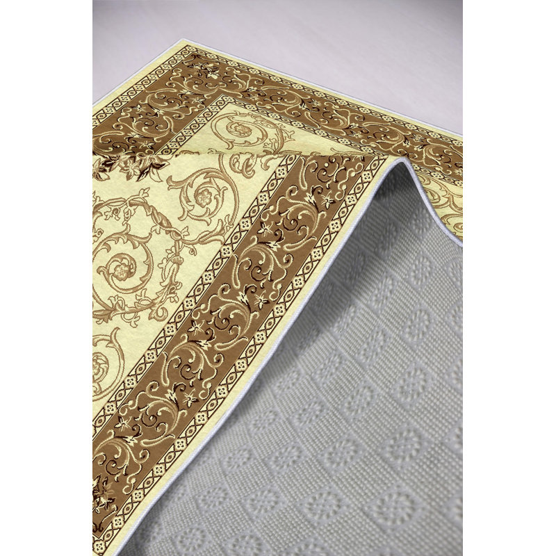 Eco-Friendly Cream Area Rug, 23.6 x 39.4 inches | 100% Polyester, 650 g/m², 0.16 in Pile Height | Antibacterial, Machine Washable, Non-Slip PVC Dot Underside | Perfect for Home Decor & Comfort