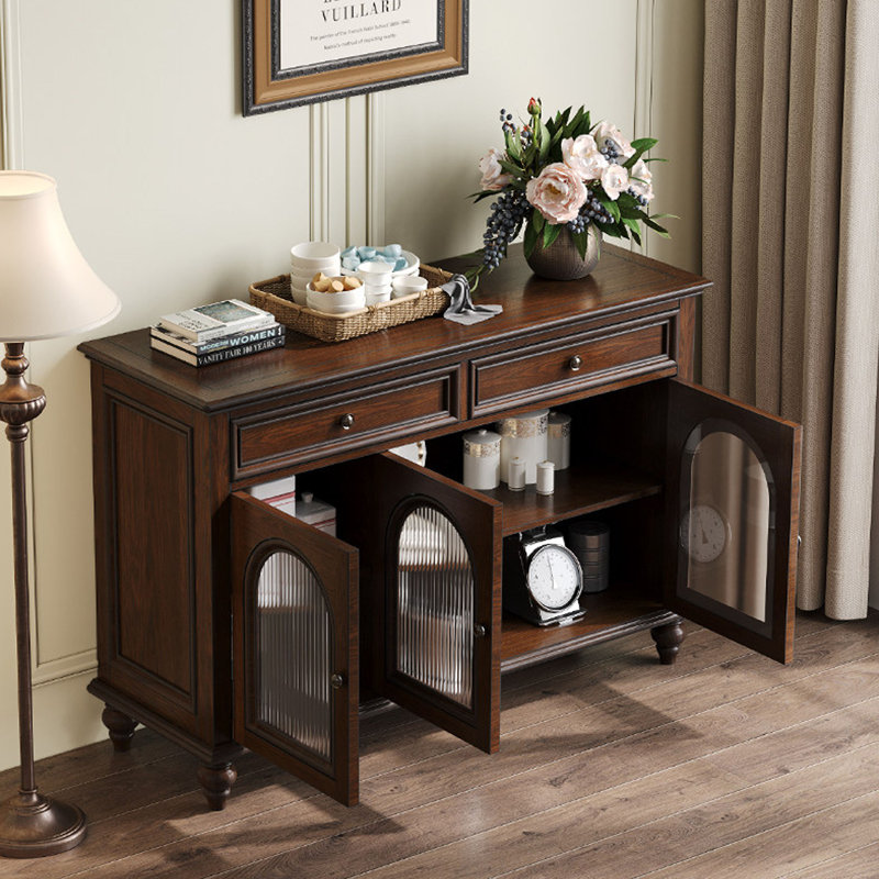 Buffet de rangement minimaliste de style américain, Brun