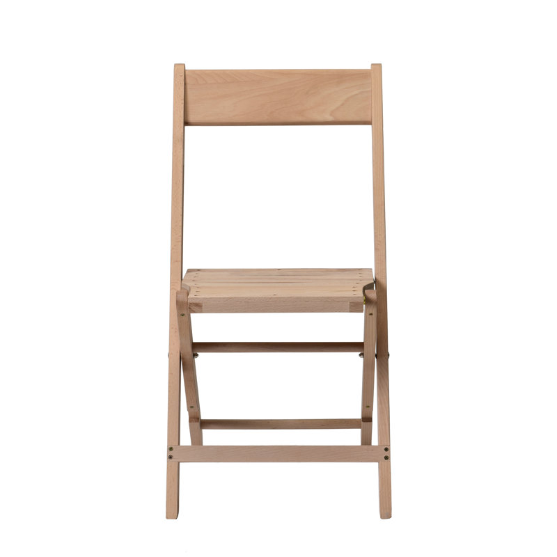 Chaise pliante en bois, Bois naturel
