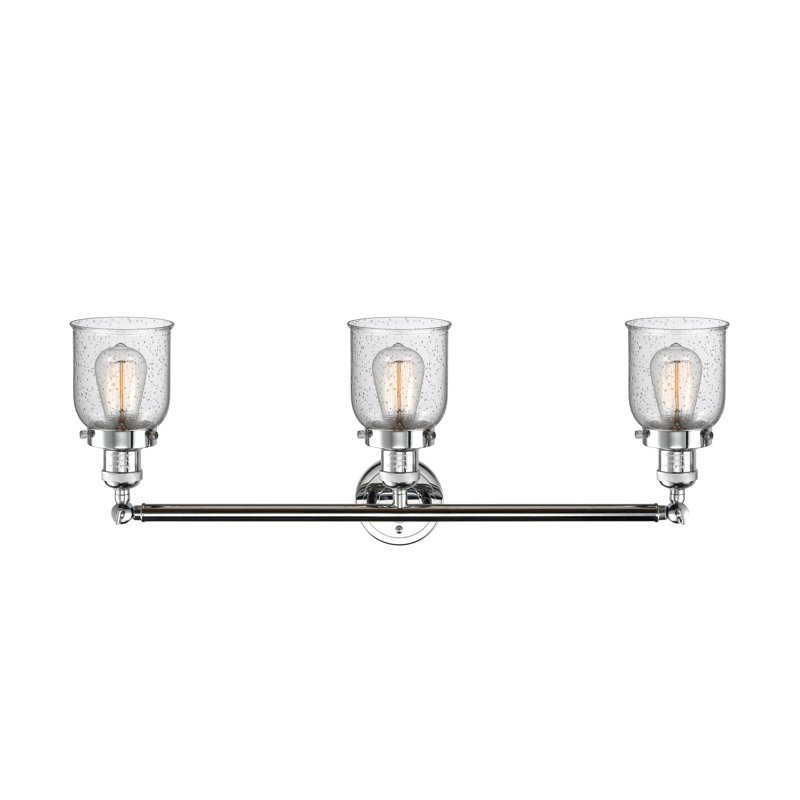 Barre d'éclairage de salle de bain à 3 lumières DEL à intensité variable, Chrome poli