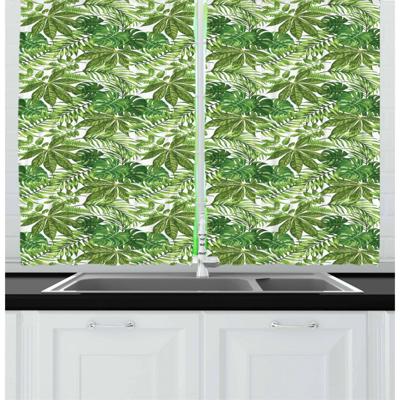 Floral Pointed Kitchen Curtain