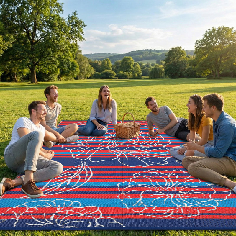 Tapis d'extérieur en paille de plastique pour l'extérieur Garvee, Rectangle 108 po x 72 po