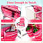  Ensemble de 2 chaises de plage pliantes à dossier repliable rose chaud