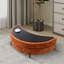 Grand repose-pieds rembourré avec rangement demi-lune-41860304