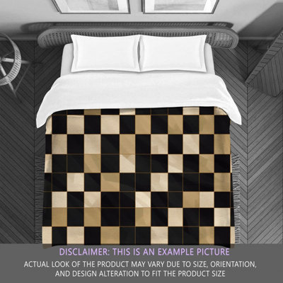 Édredon géométrique à carreaux