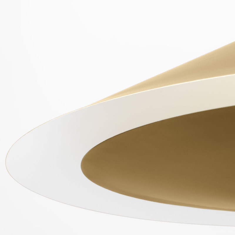 Kelly Wearstler Echo 1 Light Dining Room Pendant With Sandblast Inside Clear Outside Shade, 66.5" H x 36" W x 36" D