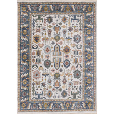Charlisha Cream Classic Polyester Living Room Carpet