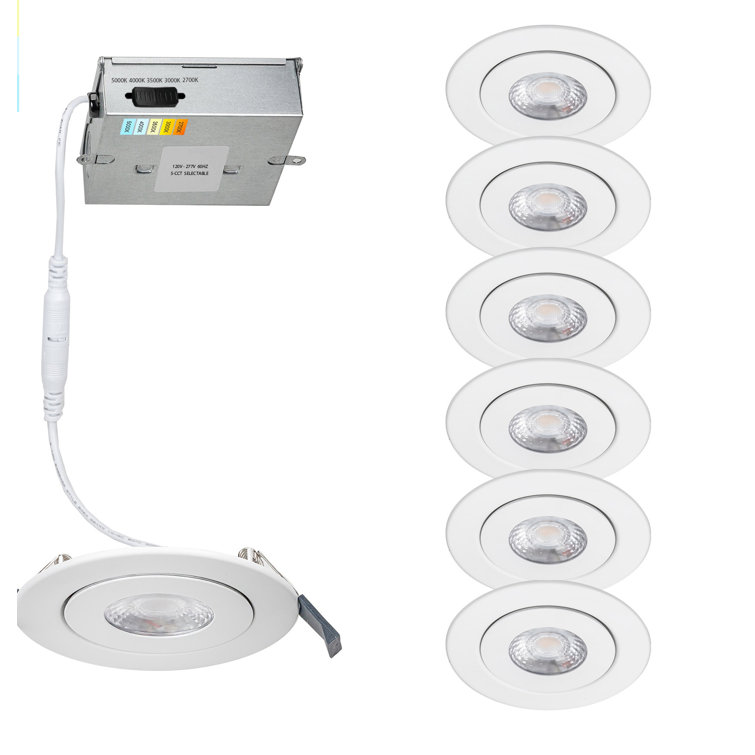 Lotos 6.75 Ultra Slim Selectable Remodel IC LED Canless Recessed Lighting Kit