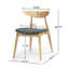 Ensemble de 2 chaises rétro en bois d'hévéa avec dossier ergonomique et coussins moelleux-220121118-220121119