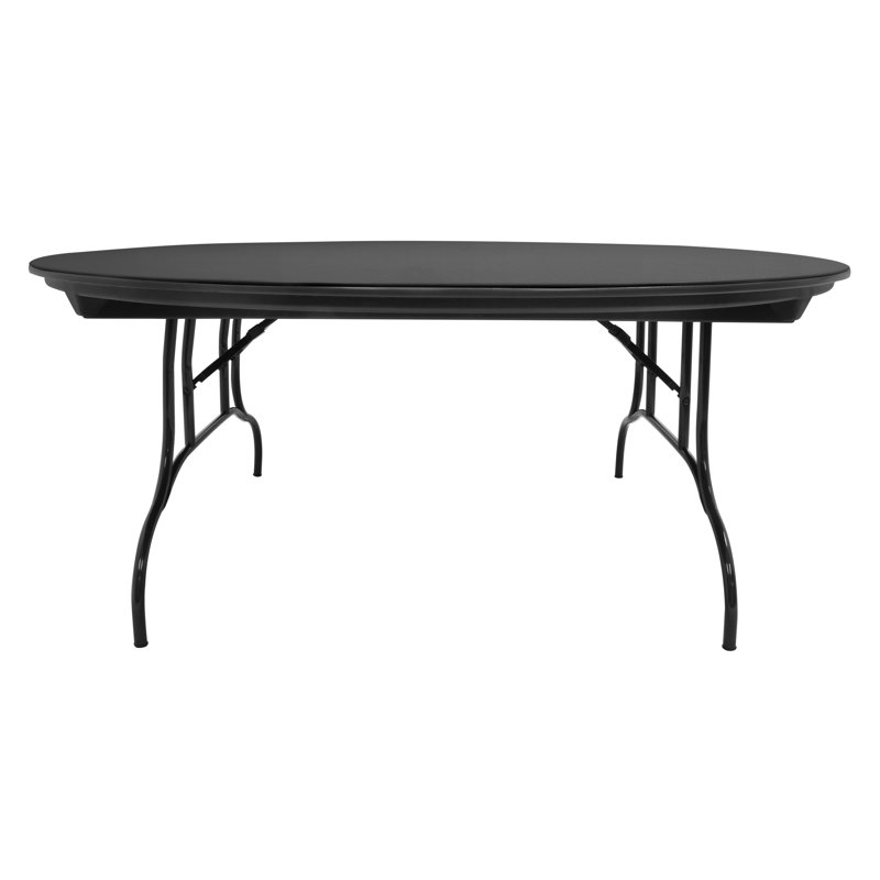 72'' Circular Banquet Table, Black