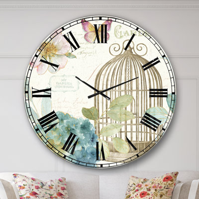 Vintage Vintage Birdcage II - Horloge murale traditionnelle