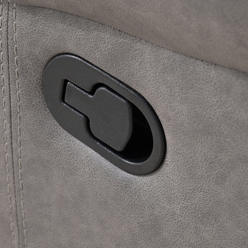 Caenas Manual Glider Recliner Chair, Gray