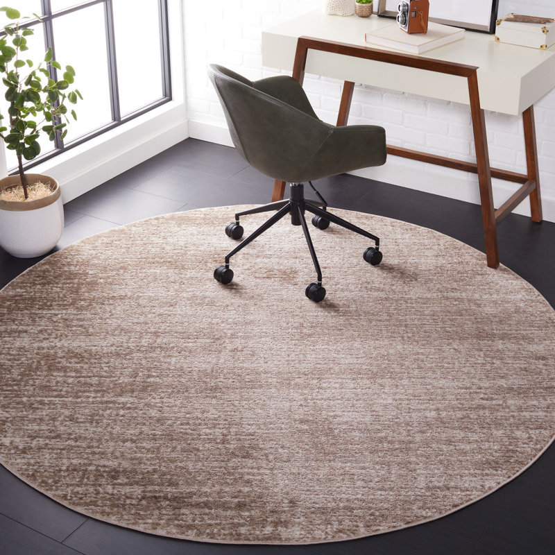 Tapis beige Scoria 144 / beige clair, Rond 6 pi 7 po