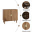 Buffet en bois avec rainure de conception, buffet avec rangement et armoire d'appoint multifonctionnelle