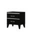 Table de chevet noire avec structure stable - soutient les meubles de chambre à coucher en noir, offrant amplement d'espace pour les articles