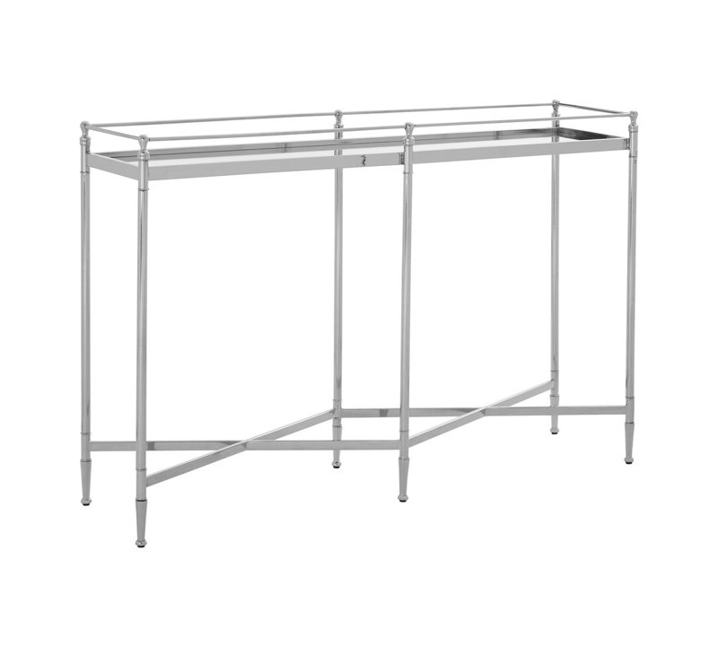 120cm Glass Top Console Table