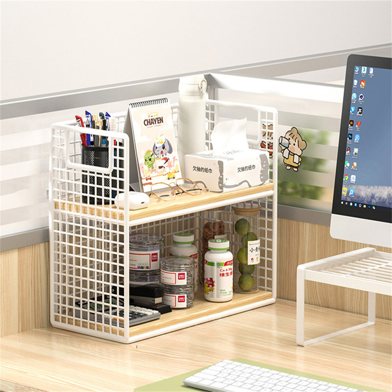Organisateur de bureau en maille Xyliana, Jaune
