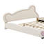 Lit plateforme en velours avec tête de lit en forme d'ours et poche de bout de lit-772664233-772664229