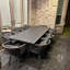 Ensemble de salle à manger 7 pièces avec table rectangulaire, coussins et oreillers-311937927-491813483