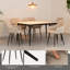 Ensemble de 2 chaises de salle à manger rembourrées Modern, dossier rembourré et large assise - beige