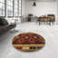 Tapis orange/gris/crème contemporaine-1731629107