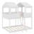 Wood Bunk Bed With Roof, Window, Guardrail, Ladder-557742603