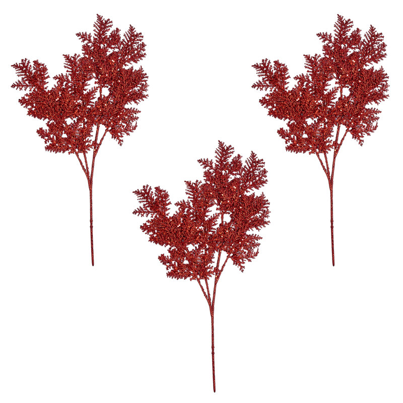 Glitter Juniper Spray, Red