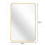 Miroir de salle de bain rectangulaire encadré en métal doré