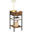 Table de chevet, avec un tiroir et 2 tablettes de rangement, peu encombrante, moderne-618575204