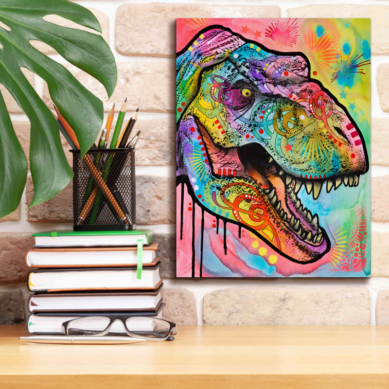 «T Rex 1» par Dean Russo, impression sur toile tendue, H 16 po x l 12 po x P 0,75 po