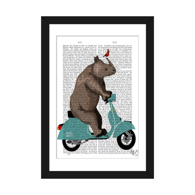 « rhino on cyclomoteur », impression sur toile tendue