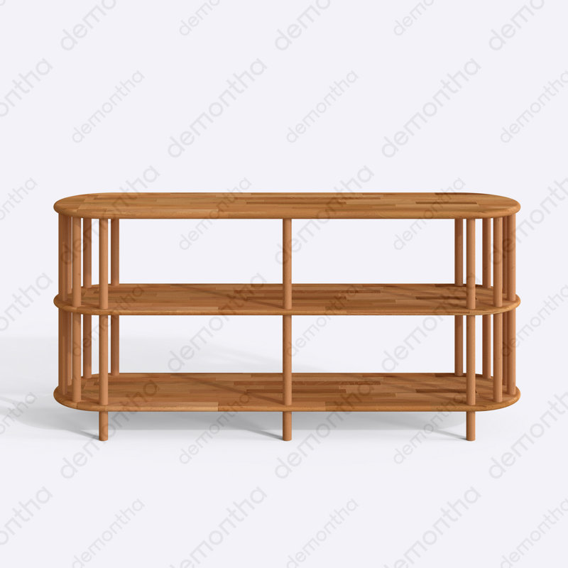 Bibliothèque basse Kyoto, (3 tablettes) H 29,9 po x l 63 po x P 15 po