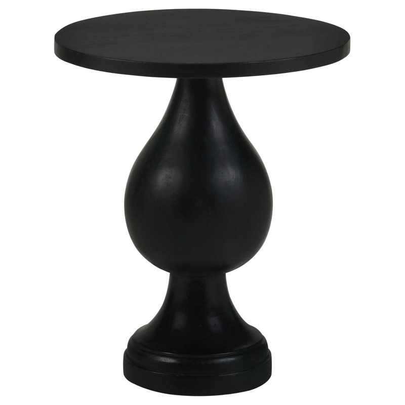 Table d'appoint piédestal noir, Noir