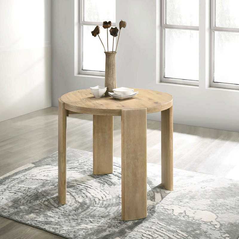 Table de salle à manger ronde 47 "Bruno Oak Finish