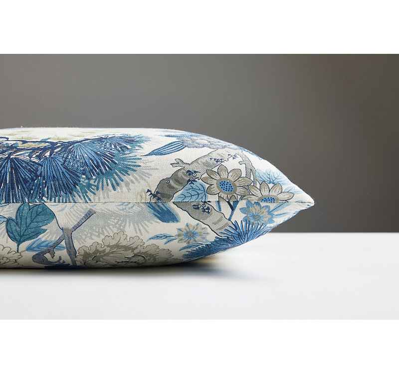 Botanica Square Pillow Cover & Insert, Blue