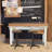 Jaiton Swivel Adjustable Height Counter Stool with Metal Frame