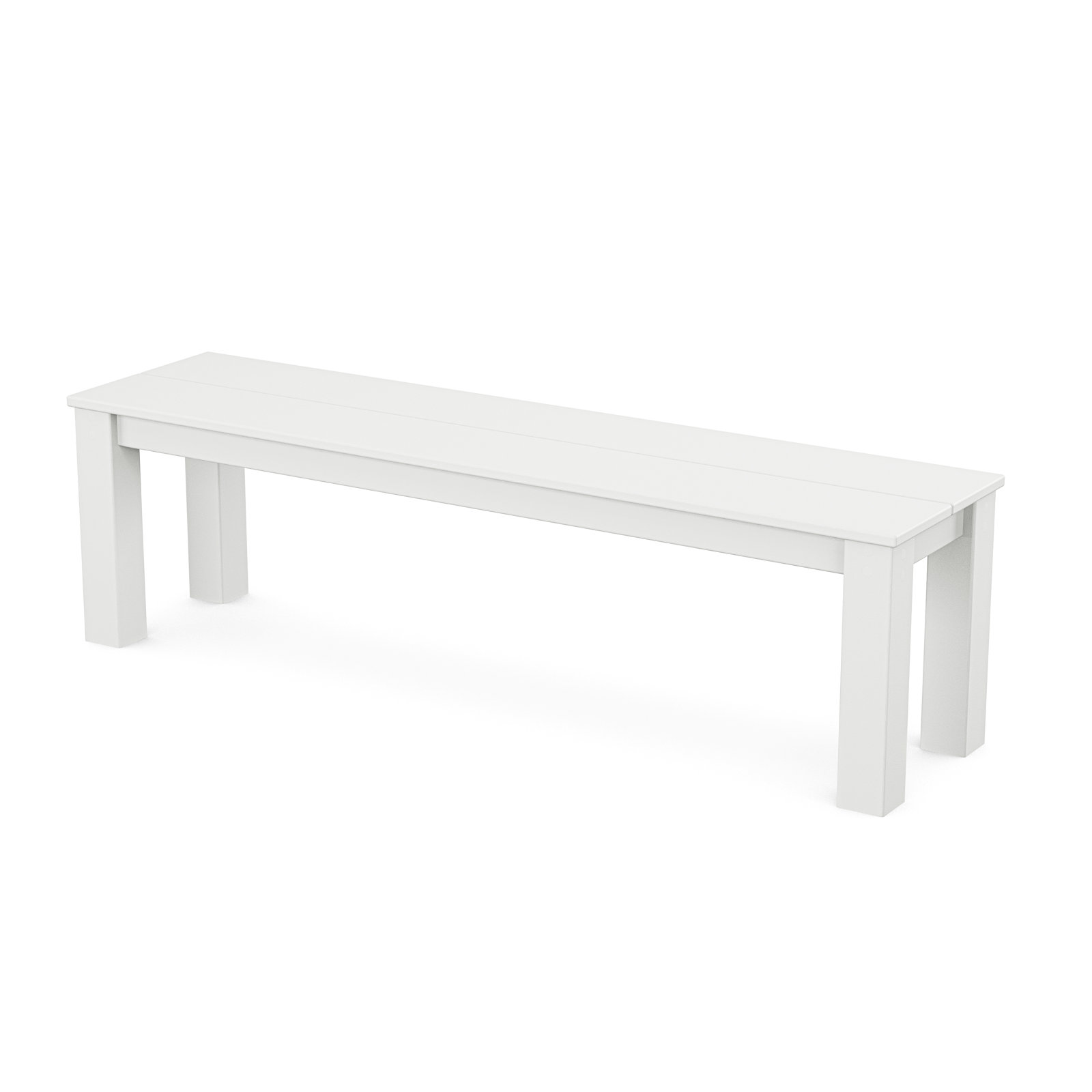 TREX Outdoors Parsons Outdoor Bench, White, 17" H x 60" W